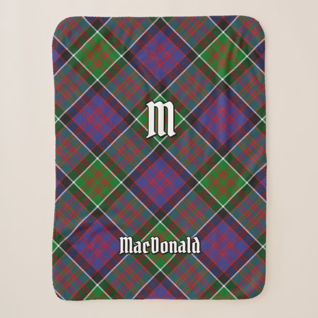 Clan MacDonald von Clanranald Tartan Sherpa Blanke Sherpadecke (Vorderseite)