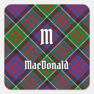 Clan MacDonald von Clanranald Tartan Square Sticke Quadratischer Aufkleber
