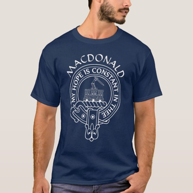 Clan MacDonald von Clanranald Wappen T-Shirt (Vorderseite)