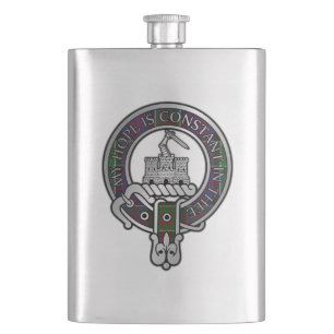 Clan MacDonald von Clanranald Wappen & Tartan Flachmann