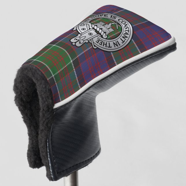 Clan MacDonald von Clanranald Wappen & Tartan Golf Headcover (3/4 Vorderseite)