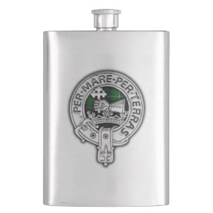 Clan MacDonald von Isles Wappen & Tartan Flachmann