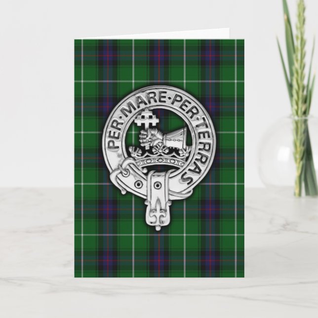 Clan MacDonald von Isles Wappen & Tartan Karte (Vorderseite)