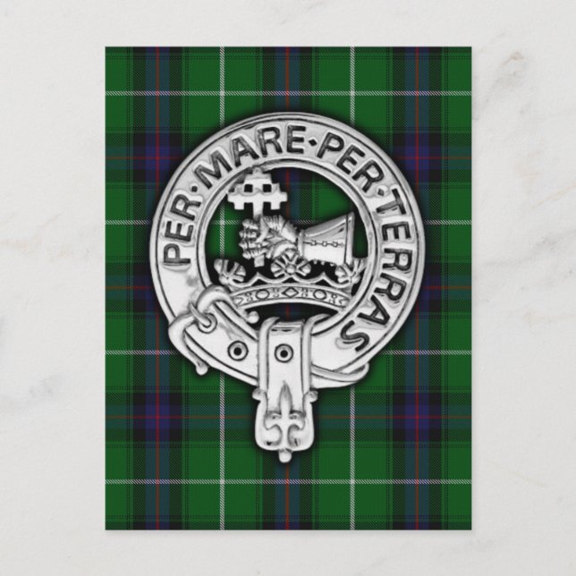 Clan MacDonald von Isles Wappen & Tartan Postkarte (Vorderseite)