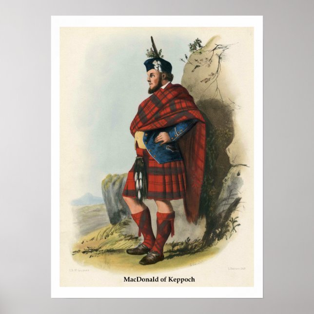 Clan MacDonald von Keppoch Poster (Vorne)