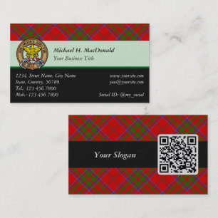 Clan MacDonald von Keppoch Tartan Business Card Visitenkarte