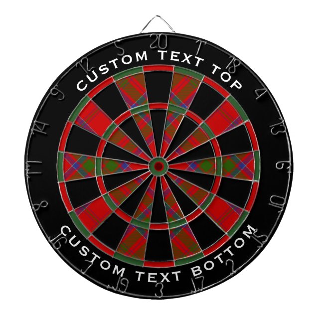 Clan MacDonald von Keppoch Tartan Dart Board Dartscheibe (vorne)