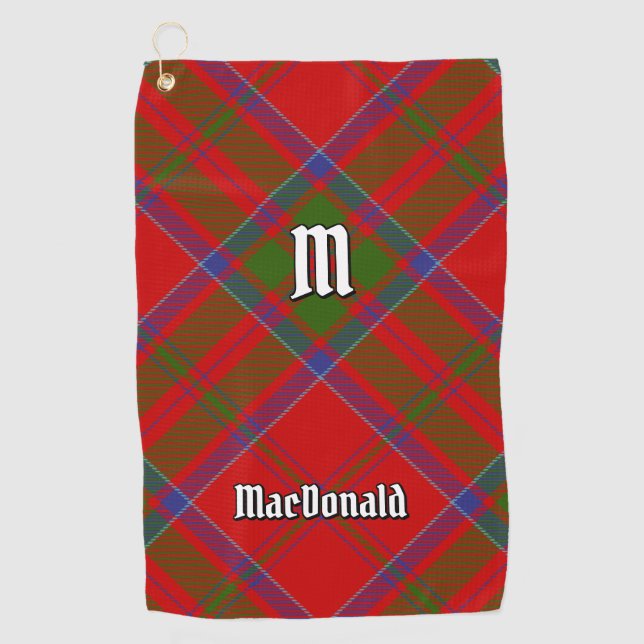 Clan MacDonald von Keppoch Tartan Golf Towel Golfhandtuch (Vorderseite)