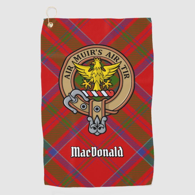 Clan MacDonald von Keppoch Wappen Golf Towel Golfhandtuch (Vorderseite)