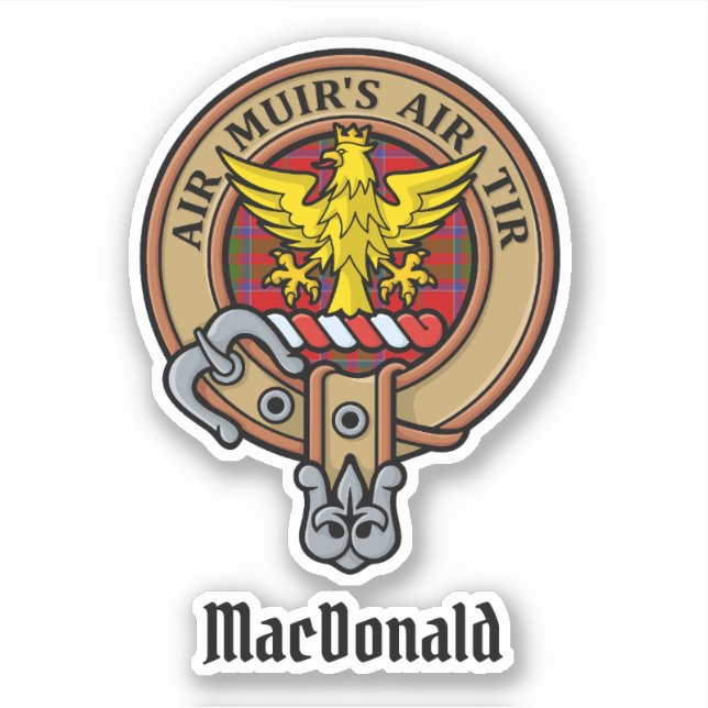 Clan MacDonald von Keppoch Wappen Sticker (Vorderseite)