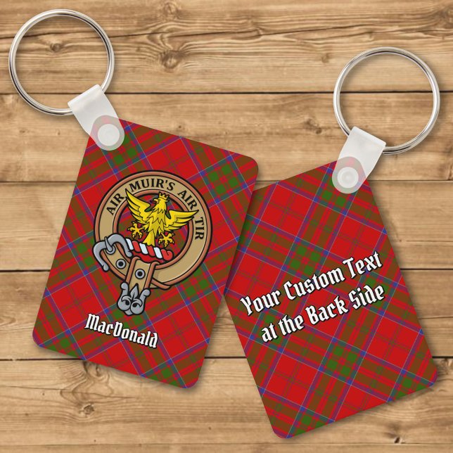 Clan MacDonald von Keppoch Wappen über Tartan Schlüsselanhänger (Von Creator hochgeladen)