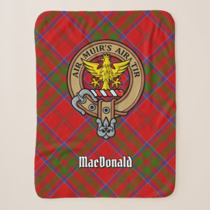 Clan MacDonald von Keppoch Wappen über Tartan Sherpadecke