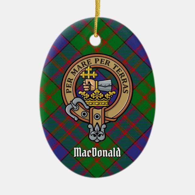 Clan MacDonald Wappen Keramik Ornament (Vorne)
