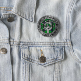 Clan MacDonald Wappen & Tartan Knot Button