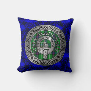 Clan MacDonald Wappen & Tartan Knot Kissen