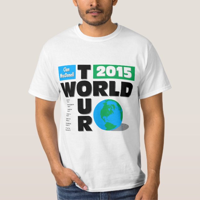 Clan MacDonell Weltausflug (2015) T-Shirt (Vorderseite)