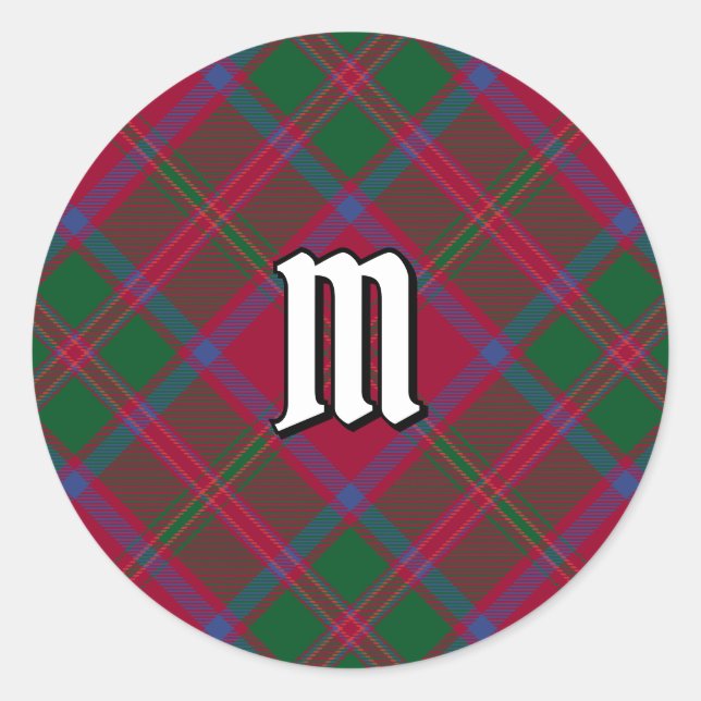 Clan MacDougall Tartan Runder Aufkleber (Vorderseite)
