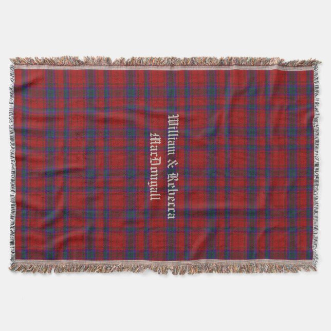 Clan MacDougall Tartankarierte kundenspezifische Decke (Vorderseite)