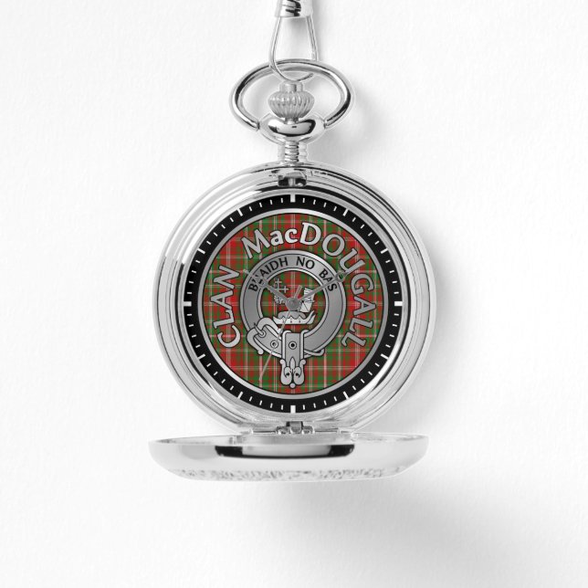 Clan MacDougall Wappen & Tartan Armbanduhr (Vorderseite)