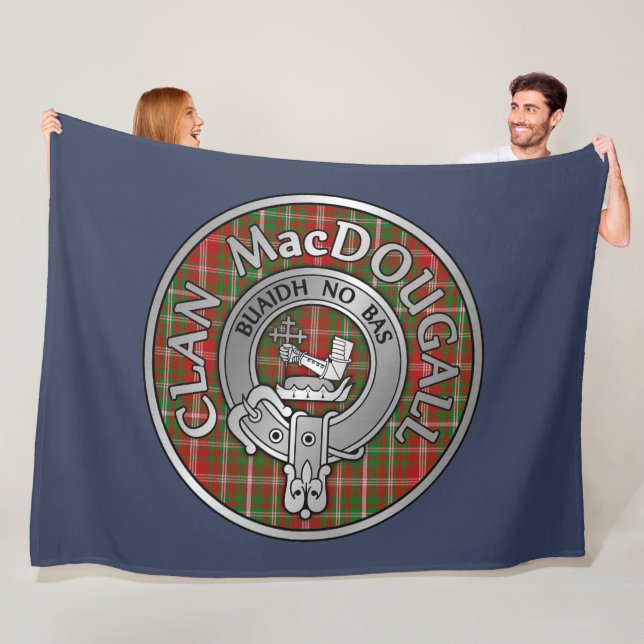 Clan MacDougall Wappen & Tartan Fleecedecke (Beispiel)