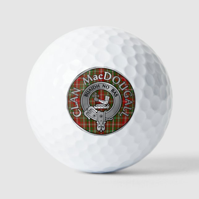 Clan MacDougall Wappen & Tartan Golfball (Vorderseite)