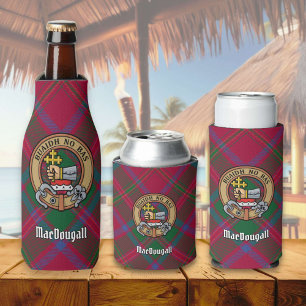 Clan MacDougall Wappen über Tartan Flaschenkühler