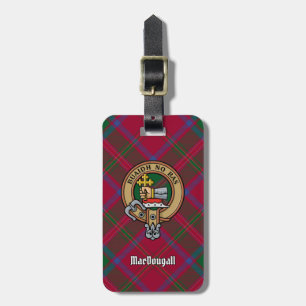 Clan MacDougall Wappen über Tartan Gepäckanhänger