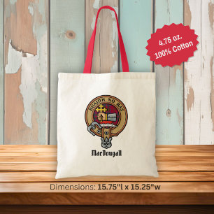 Clan MacDougall-Wappen über Tartan Tragetasche