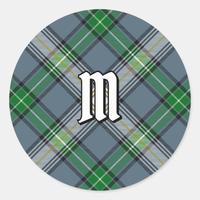 Clan MacDowall Tartan Runder Aufkleber (Vorderseite)