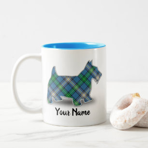 Clan MacDowall Tartan Scottish Terrier Zweifarbige Tasse