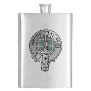 Clan MacDowall Wappen & Tartan Flachmann