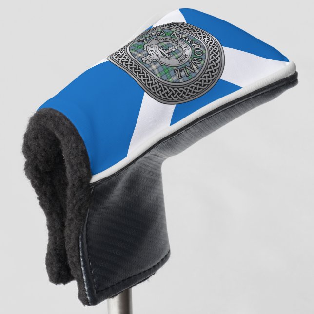 Clan MacDowall Wappen & Tartan Knot Golf Headcover (3/4 Vorderseite)