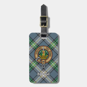 Clan MacDowall Wappen über Tartan Gepäckanhänger