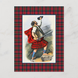 Clan MacDuff Vintag Illustration Tartan Frame Postkarte