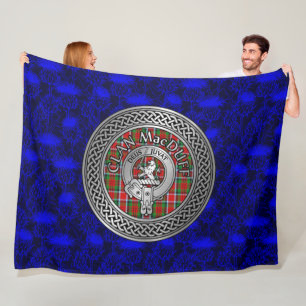 Clan MacDuff Wappen & Tartan Knot Fleecedecke