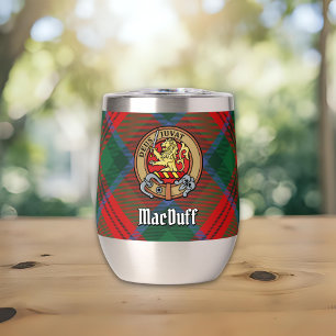 Clan MacDuff-Wappen über Tartan