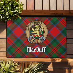 Clan MacDuff Wappen über Tartan Fußmatte