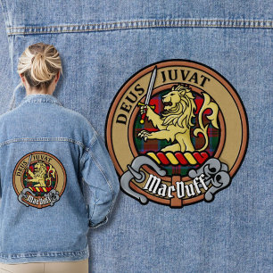 Clan MacDuff Wappen über Tartan Jeansjacke