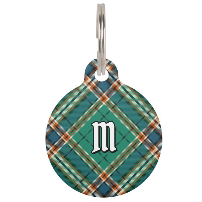 Clan MacFarlane Ancient Hunting Tartan Haustiermarke (Vorderseite)