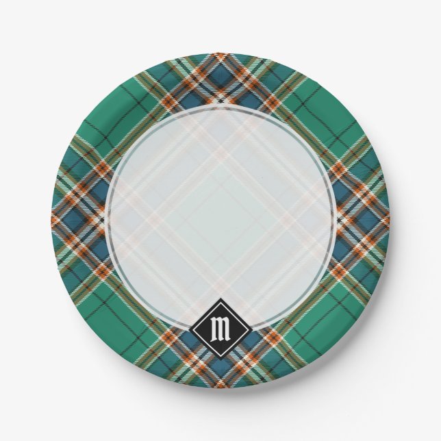 Clan MacFarlane Ancient Hunting Tartan Pappteller (Vorderseite)