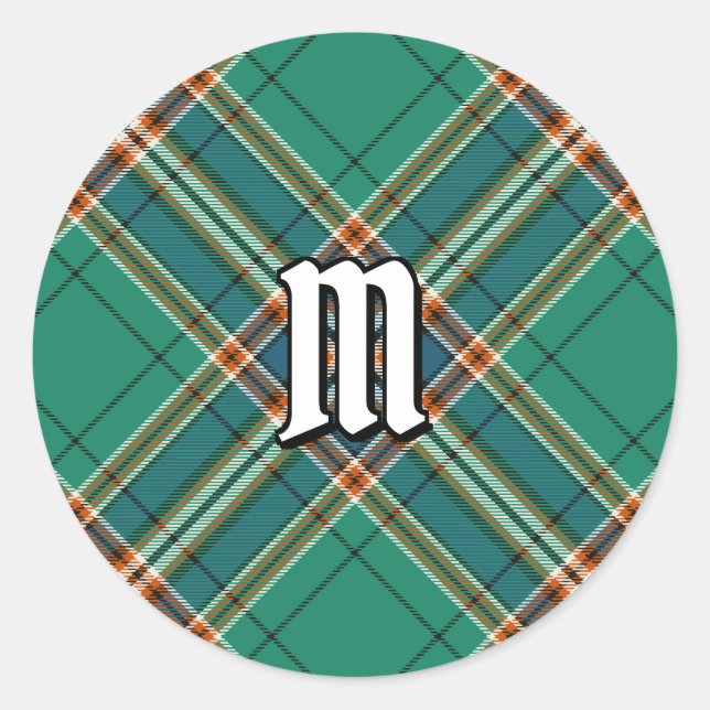 Clan MacFarlane Ancient Hunting Tartan Runder Aufkleber (Vorderseite)