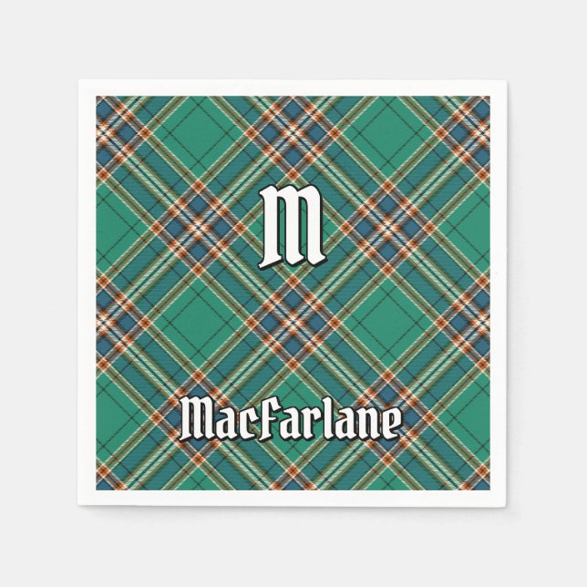 Clan MacFarlane Ancient Hunting Tartan Serviette (Vorderseite)