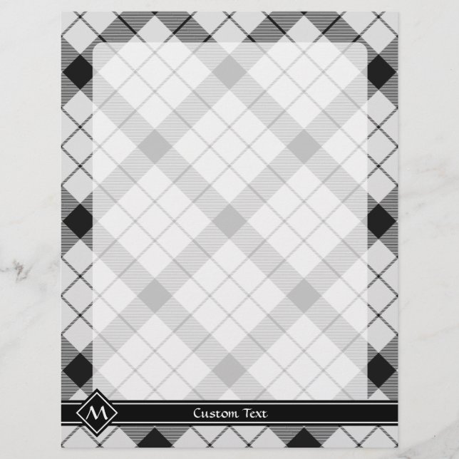 Clan MacFarlane Black and White Tartan Flyer (Vorne)