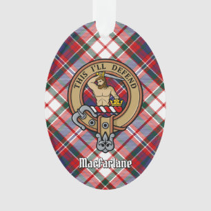 Clan MacFarlane Crest sur le tatan de robe