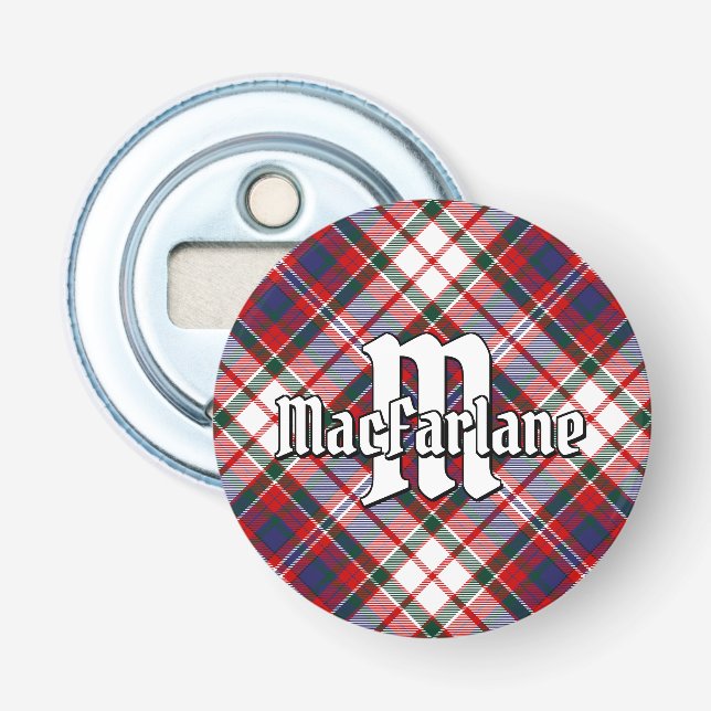 Clan MacFarlane Dress Tartan Flaschenöffner (Vorderseite)