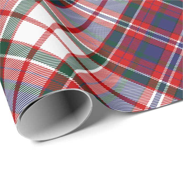 Clan MacFarlane Dress Tartan Geschenkpapier (Rolleneckpunkt)