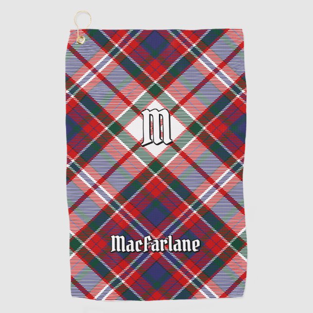 Clan MacFarlane Dress Tartan Golfhandtuch (Vorderseite)
