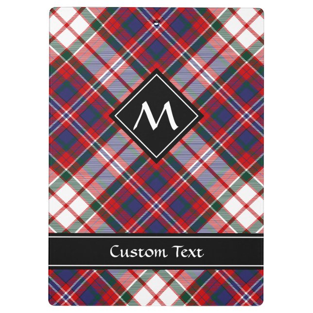 Clan MacFarlane Dress Tartan Klemmbrett (Rückseite)