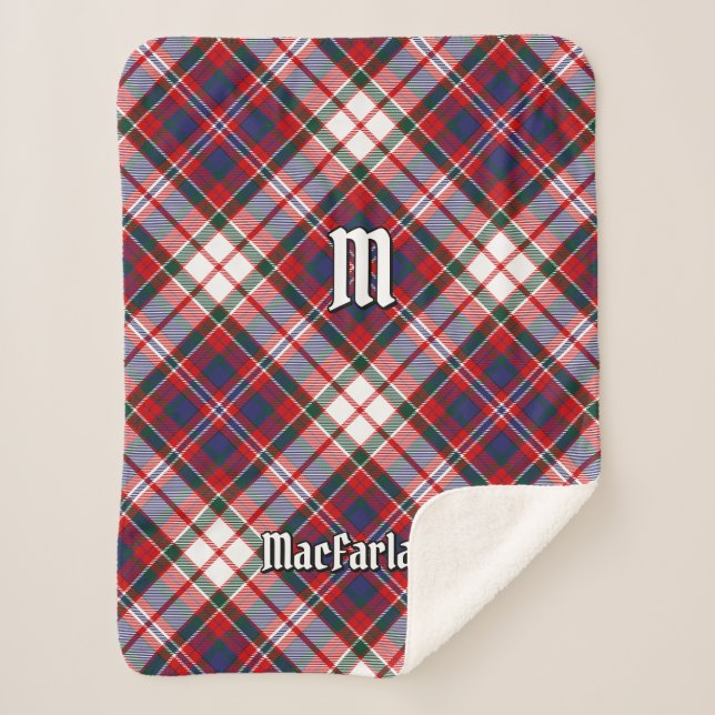 Clan MacFarlane Dress Tartan Sherpadecke (Vorderseite)