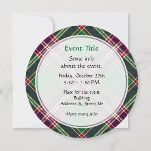 Clan MacFarlane Modern Hunting Tartan Einladung